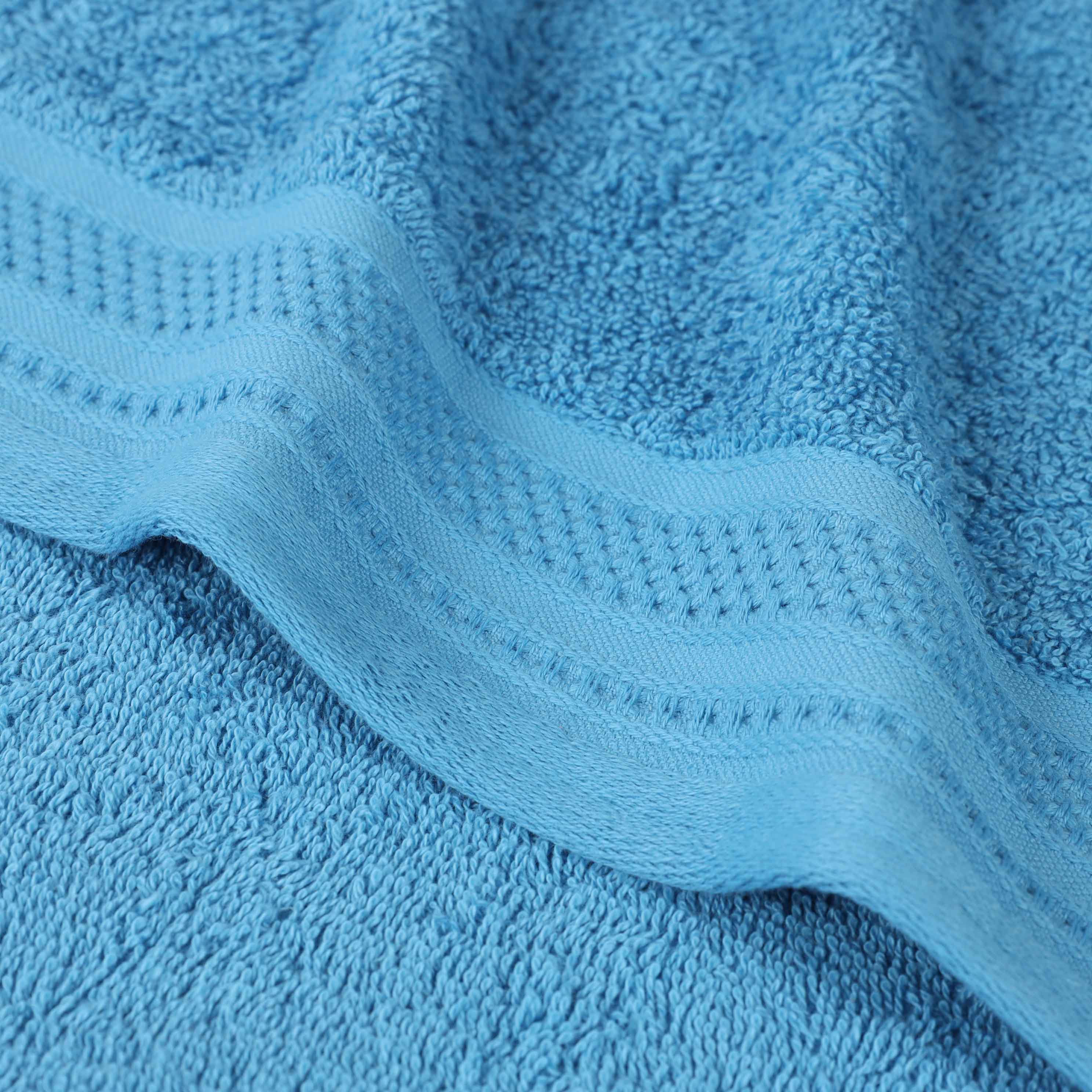 Honeycomb Textured Waffle Border Cotton 3 Piece Towel Set - Towel Set by Superior