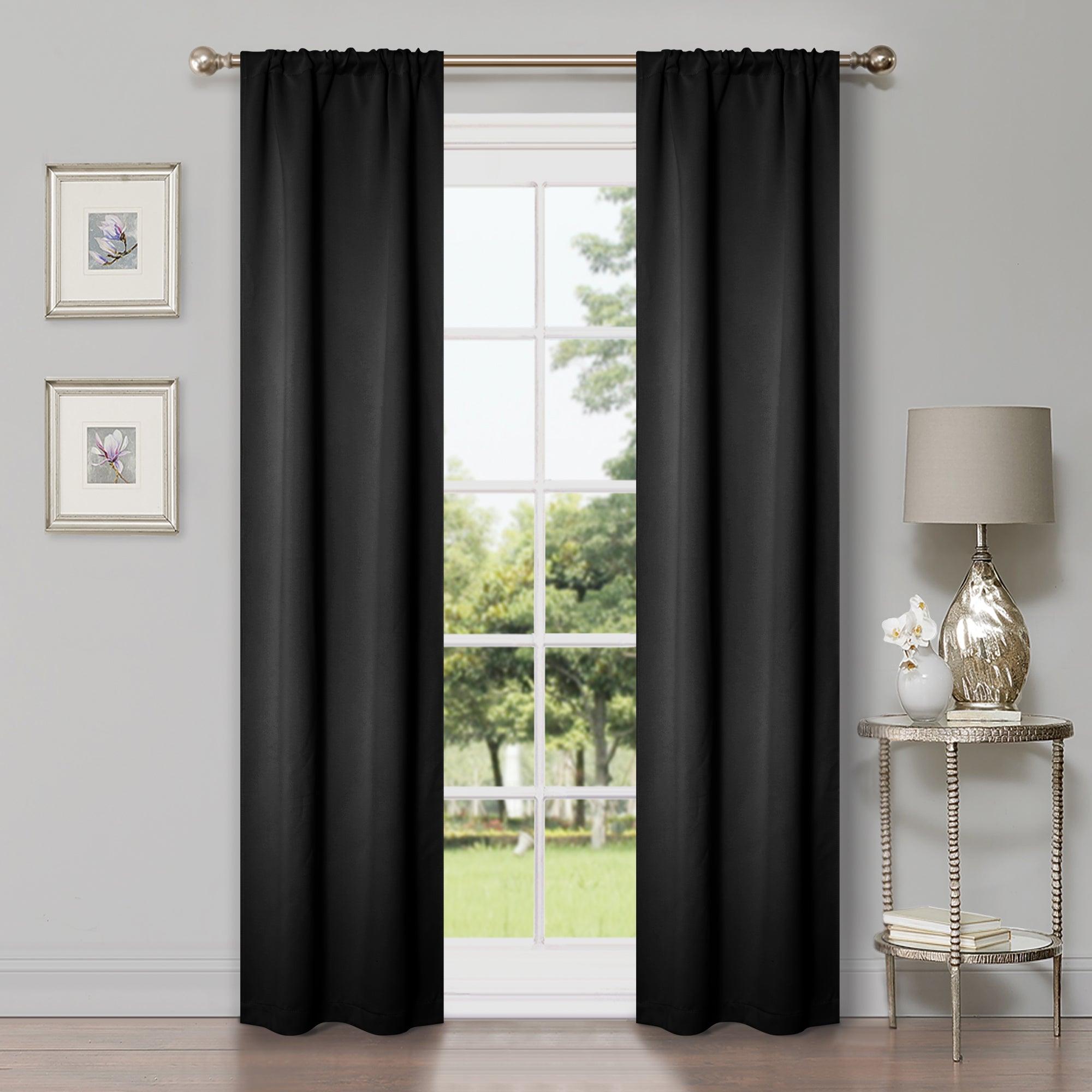 Solid Machine Washable Room Darkening Blackout Curtains, Set of 2 - Blackout Curtains by Superior