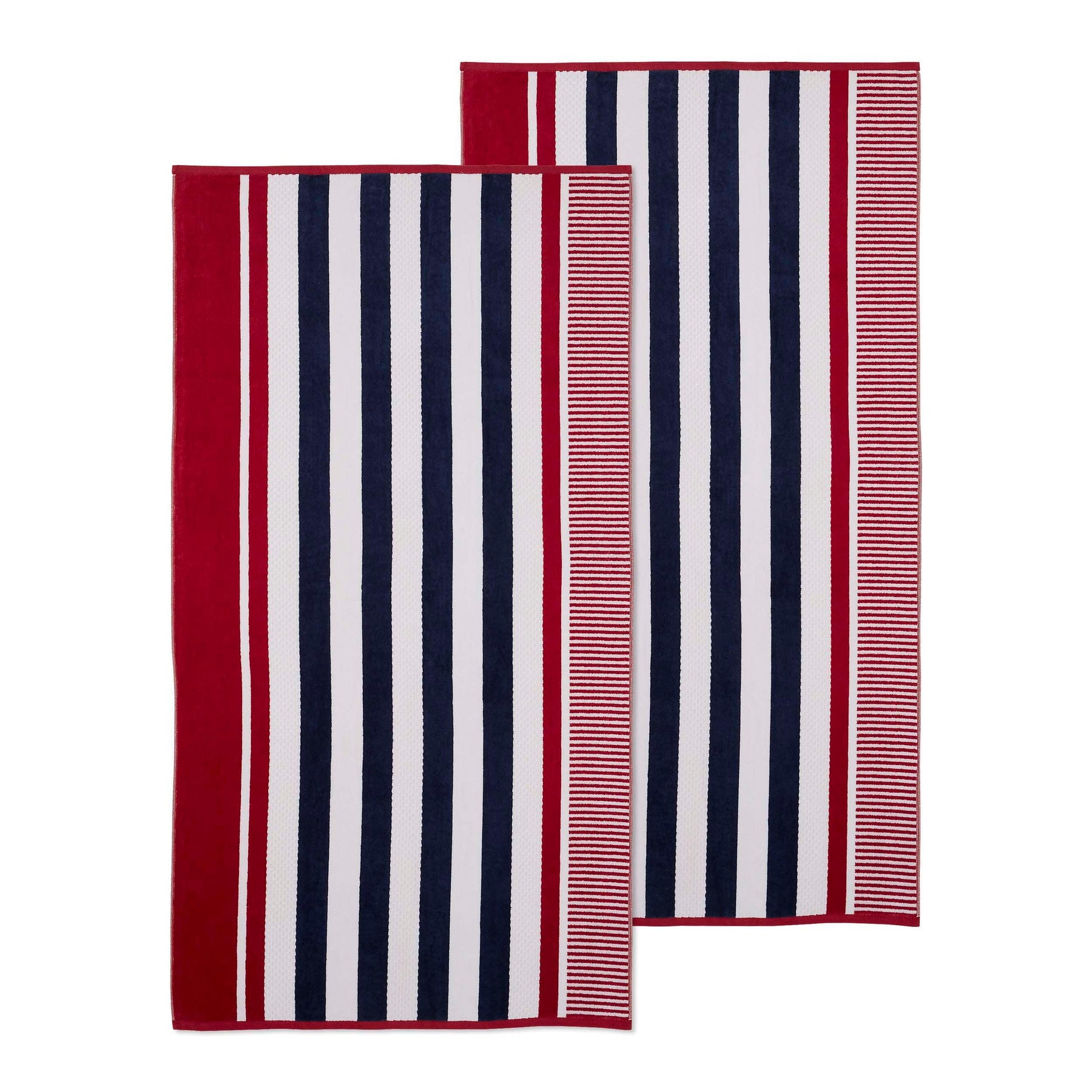 Cotton Oversized Striped 2 Piece Beach Towel - BakedApple