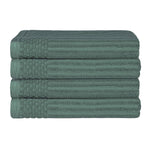 Soho Ribbed Cotton Absorbent Bath Towel Set of 4 - Bath Towel by Superior