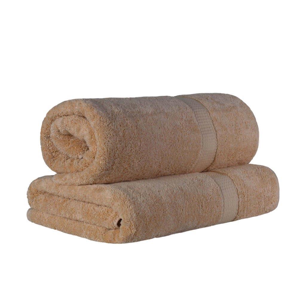 Egyptian Cotton Pile Absorbent 2 Piece Plush Solid Bath Sheet Set - Bath Sheet by Superior - Superior 