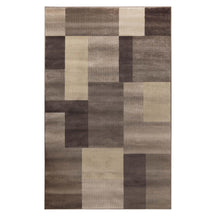 Clifton Geometric Color Block Plush Indoor Area Rug or Runner Rug - Beige