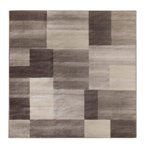 Clifton Geometric Color Block Plush Indoor Area Rug or Runner Rug - Beige