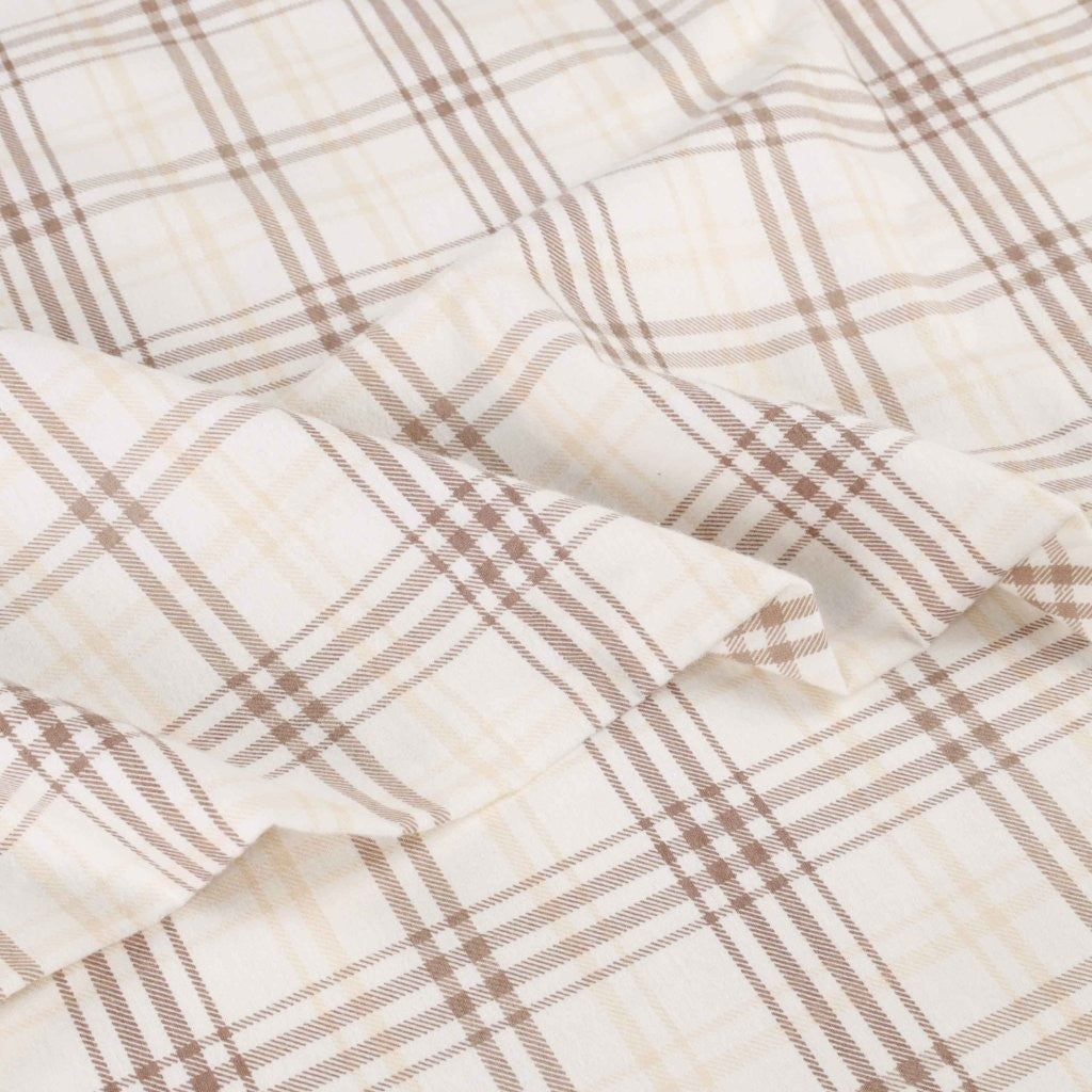 Plaid Flannel Cotton Classic Modern Farmhouse Deep Pocket Sheet Set