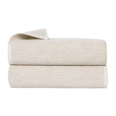 Destin Cotton Blend Medium Weight Ribbed Bath Sheets, Set of 2