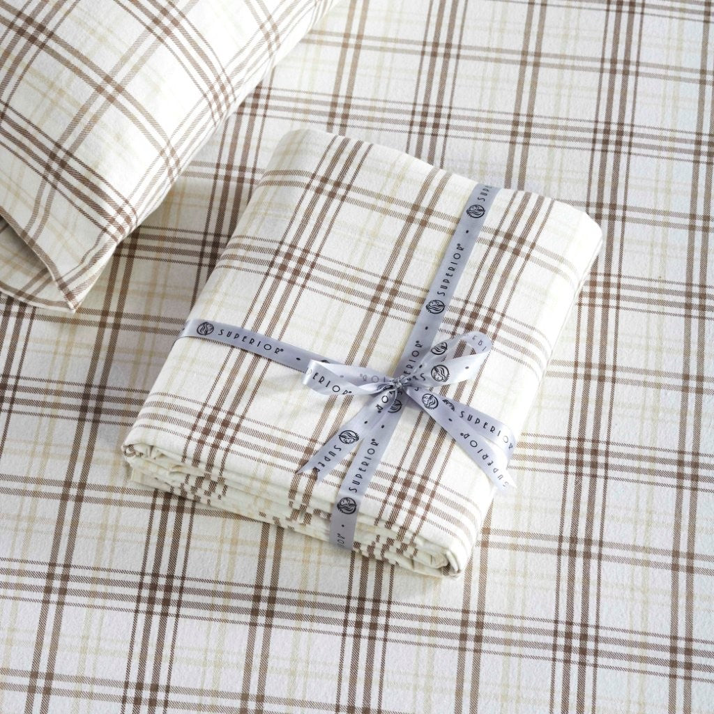 Plaid Flannel Cotton Classic Modern Farmhouse Deep Pocket Sheet Set