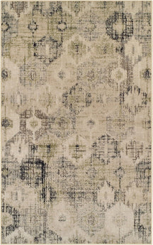 Arabella Heavily Distressed Retro Geometric Area Rug or Runner - Rugs by Superior - Superior 