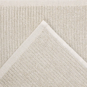 Destin Cotton Blend Medium Weight Textured Ribbed 3 Piece Towel Set