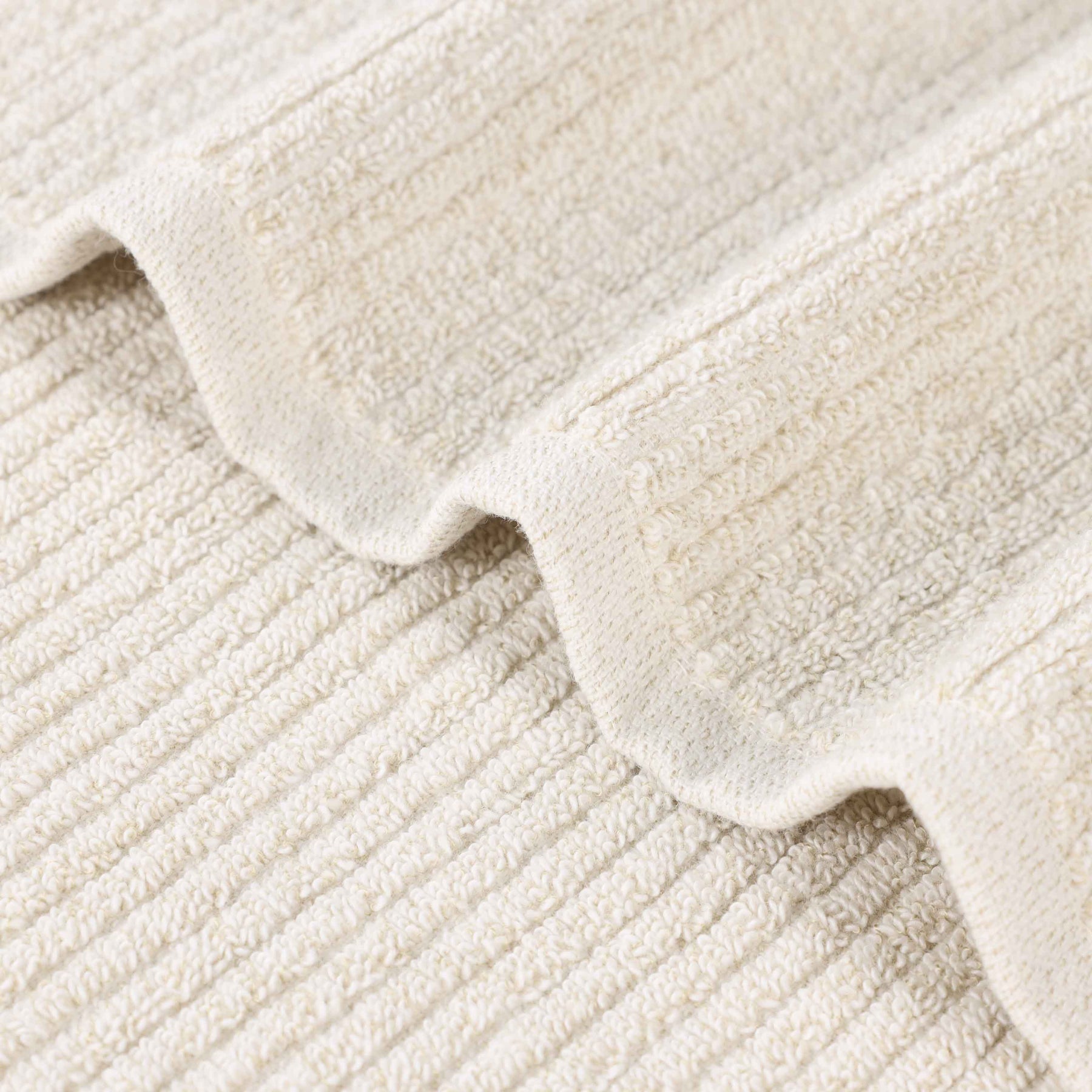 Destin Cotton Blend Medium Weight Textured Ribbed 6 Piece Towel Set