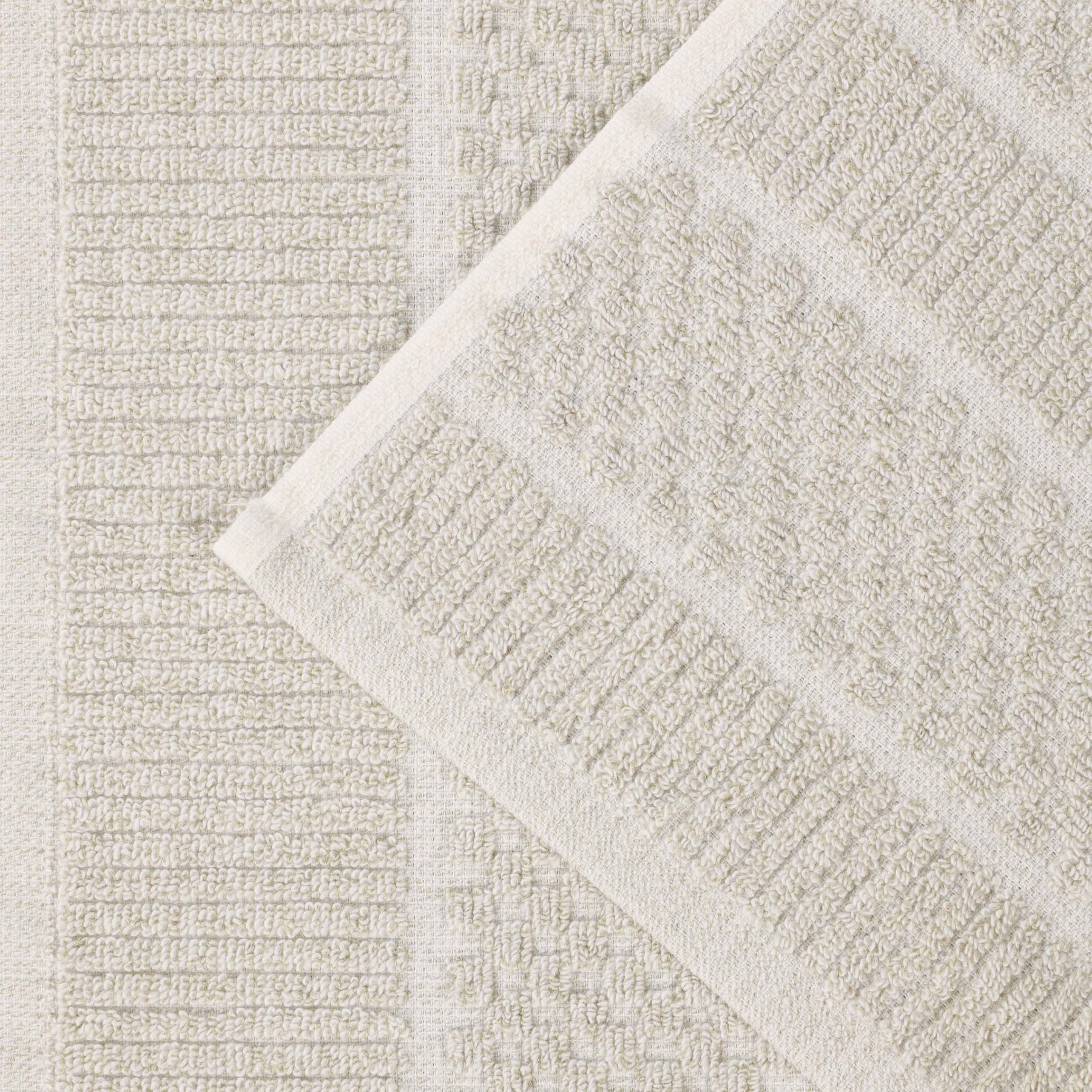 Naples Cotton Blend Textured Checkered and Ribbed 6 Piece Towel Set