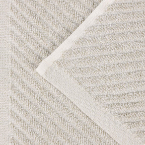 Amelia Cotton Blend Textured Diagonal Ribbed Bath Sheets, Set of 2