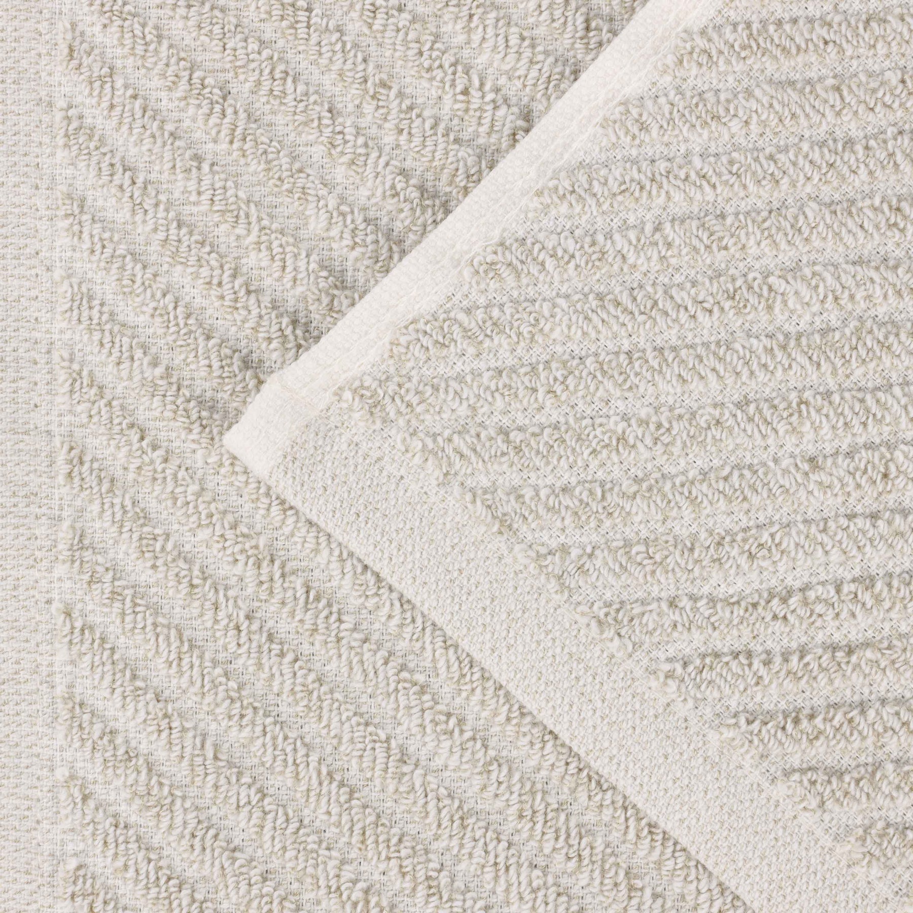 Amelia Cotton Blend Textured Diagonal Ribbed Hand Towels, Set of 6