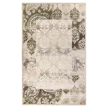 Mystique Distressed Damask Indoor Area Rug Or Runner Rug - Beige