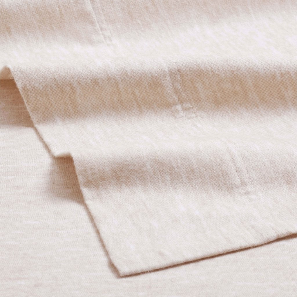 Melange Flannel Cotton Two-Toned Deep Pocket Warm Sheet Set