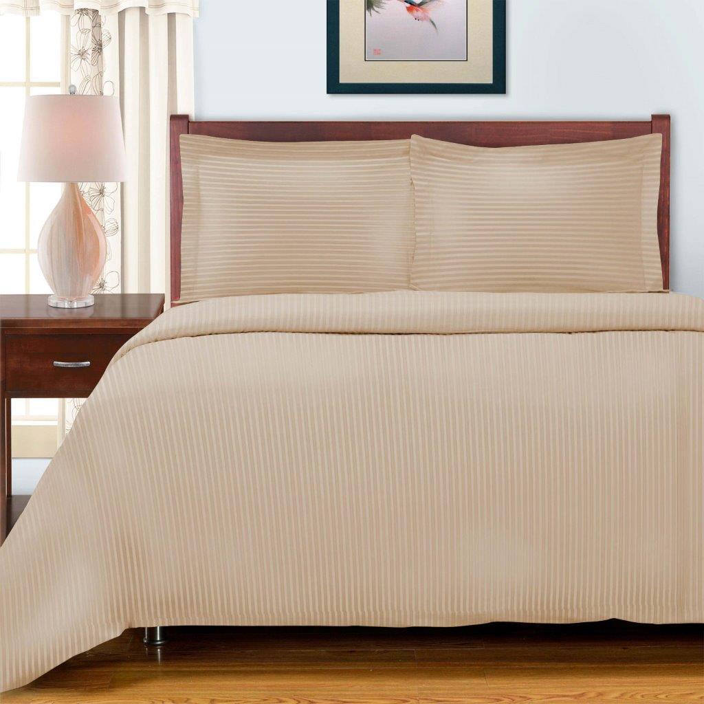 Egyptian Cotton 600 Thread Count Striped Duvet Cover Set - Duvet Cover Set by Superior - Superior 