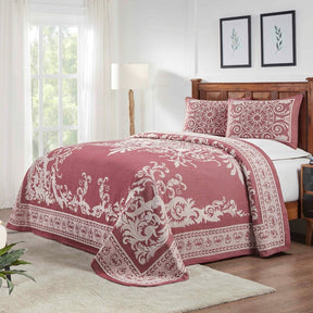 Adalie Cotton Blend Woven Jacquard Medallion Bedspread Set