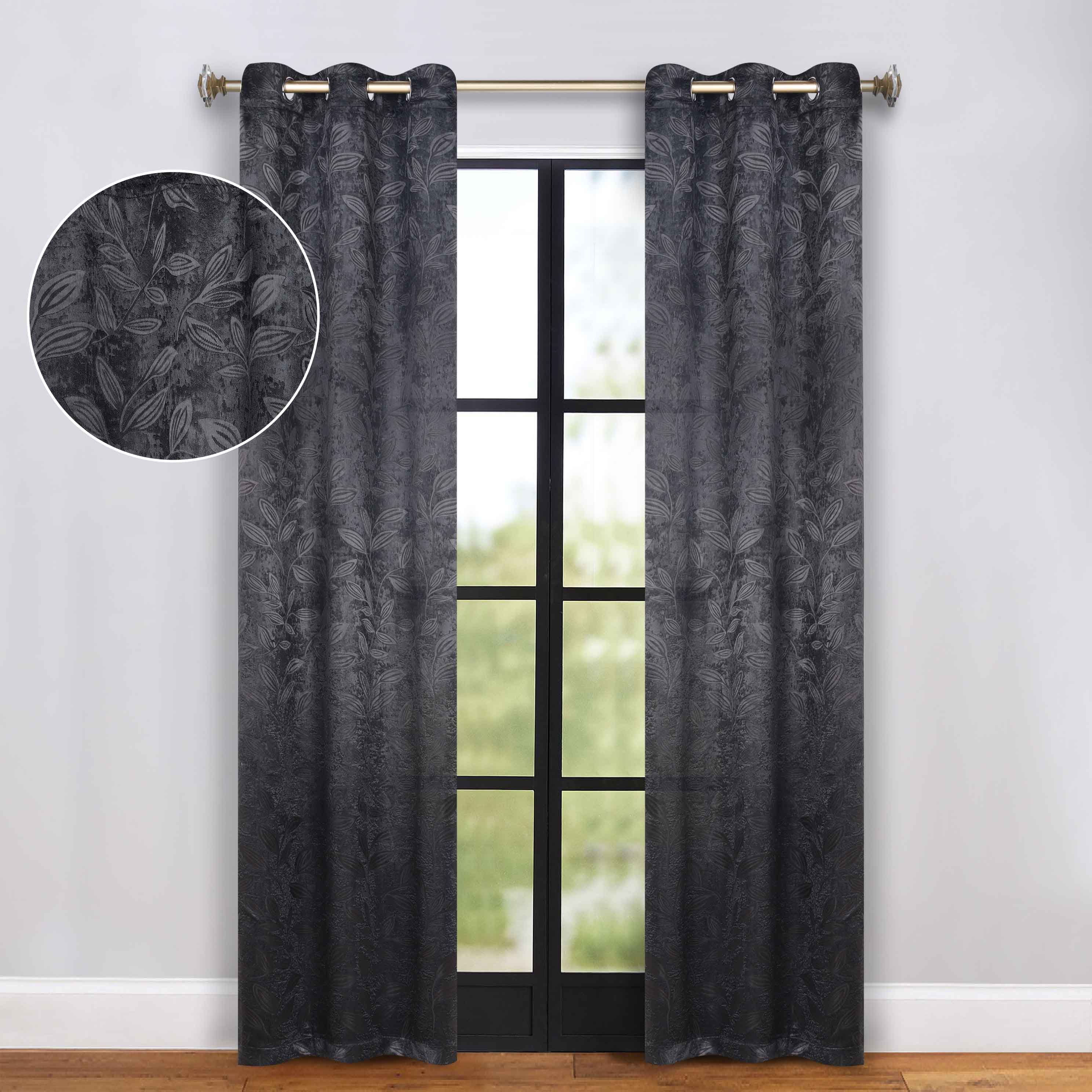 Leaves Room Darkening Grommet Blackout Curtain Panels, Set of 2 - Blackout Curtains by Superior