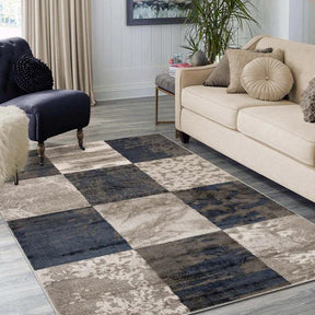 Modern Patchwork Design Indoor Area Rug or Runner Rug - Rugs by Superior - Superior 