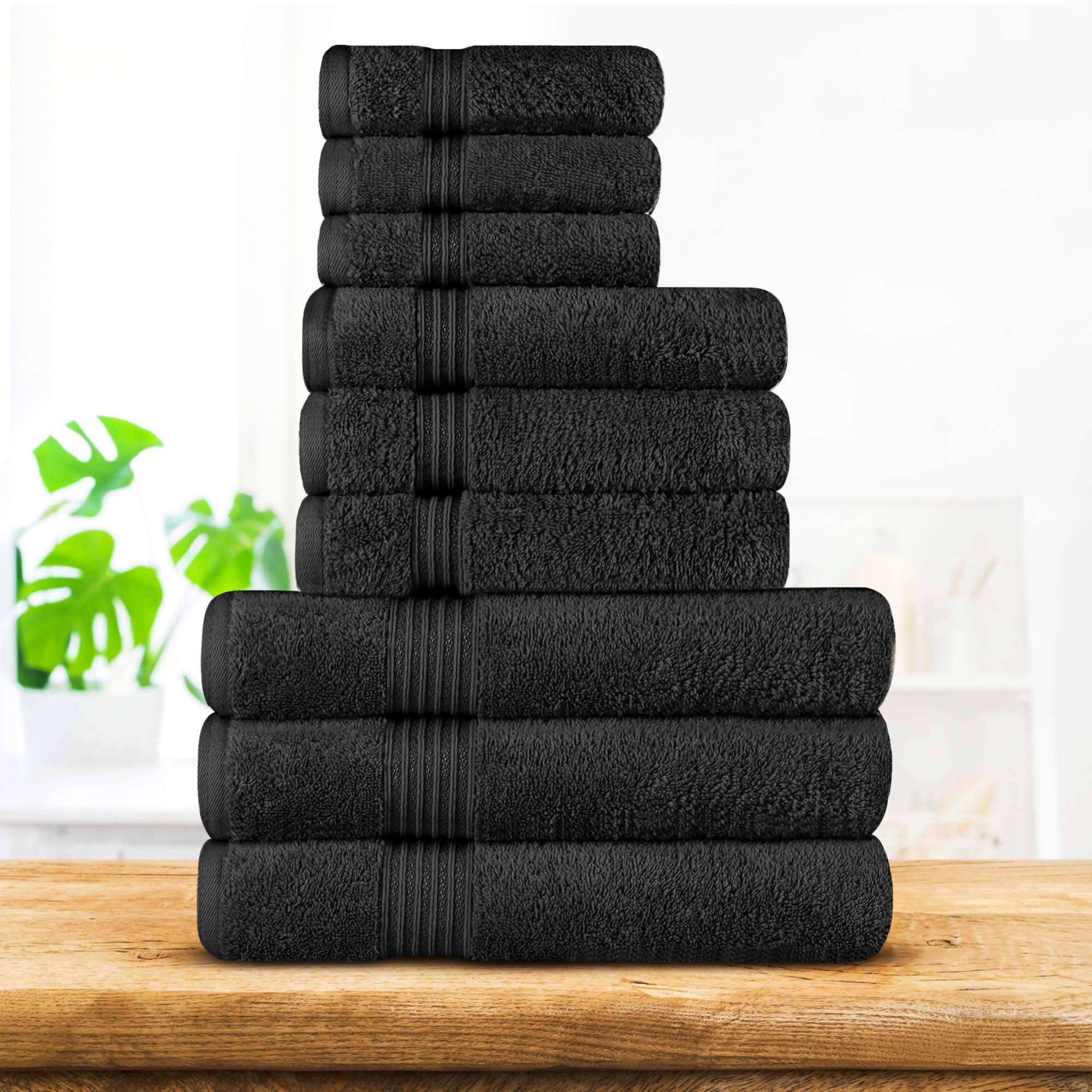 Heritage Egyptian Cotton Plush Absorbent Luxury 9 Piece Towel Set - Towel Set by Superior