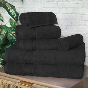 Heritage Egyptian Cotton Plush Absorbent Luxury 6 Piece Towel Set