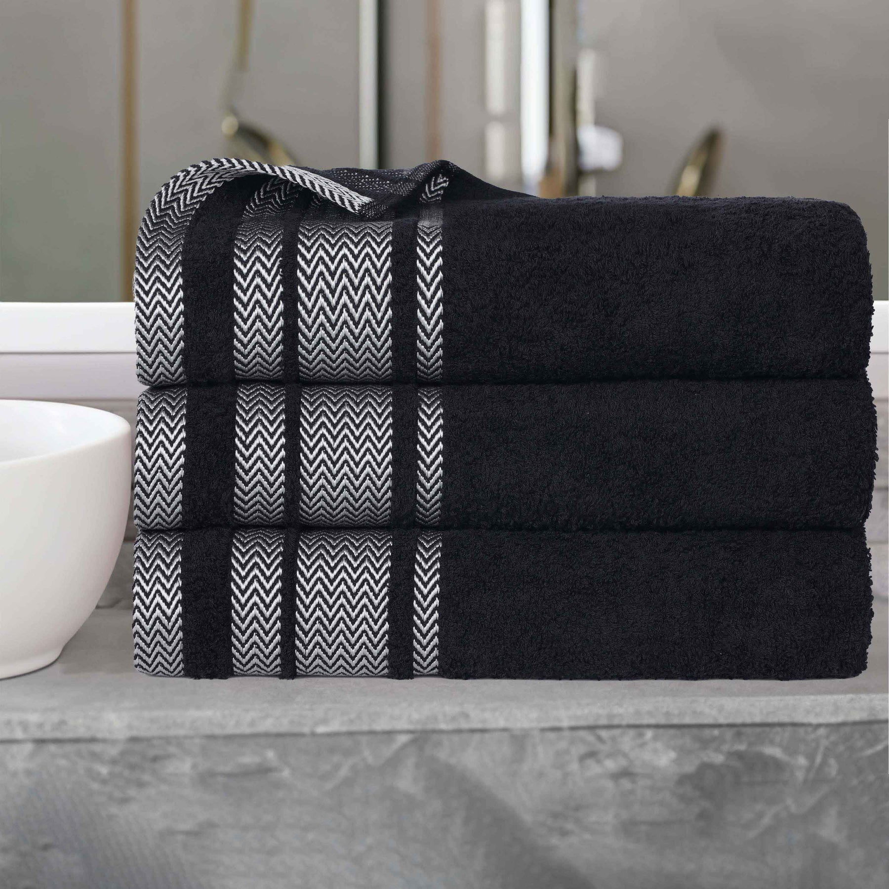 Hays Cotton Medium Weight Ultra-Soft Bath Towel Set of 3