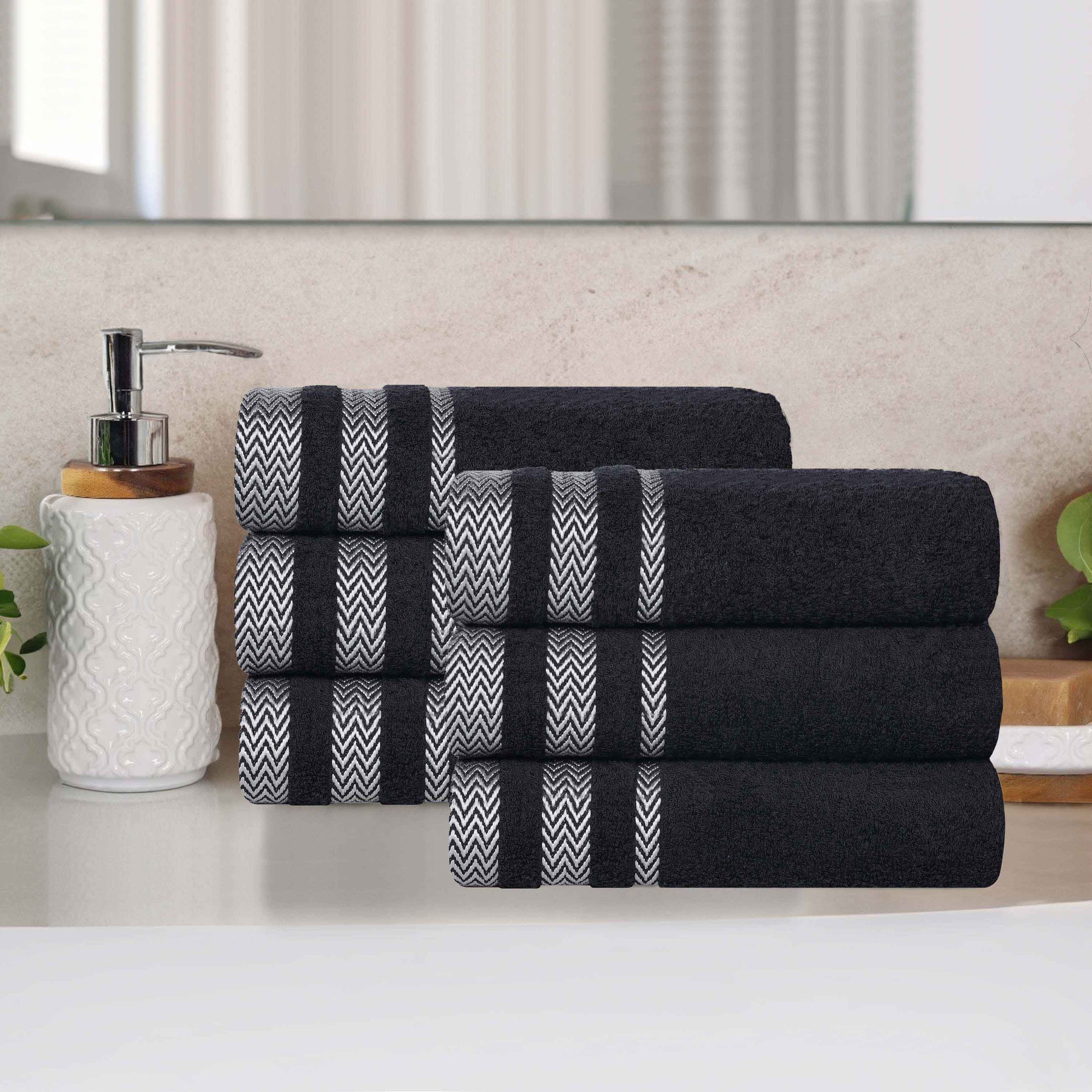 Hays Cotton Medium Weight Soft Hand Towel Set of 6