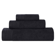 Honeycomb Textured Waffle Border Cotton 3 Piece Towel Set