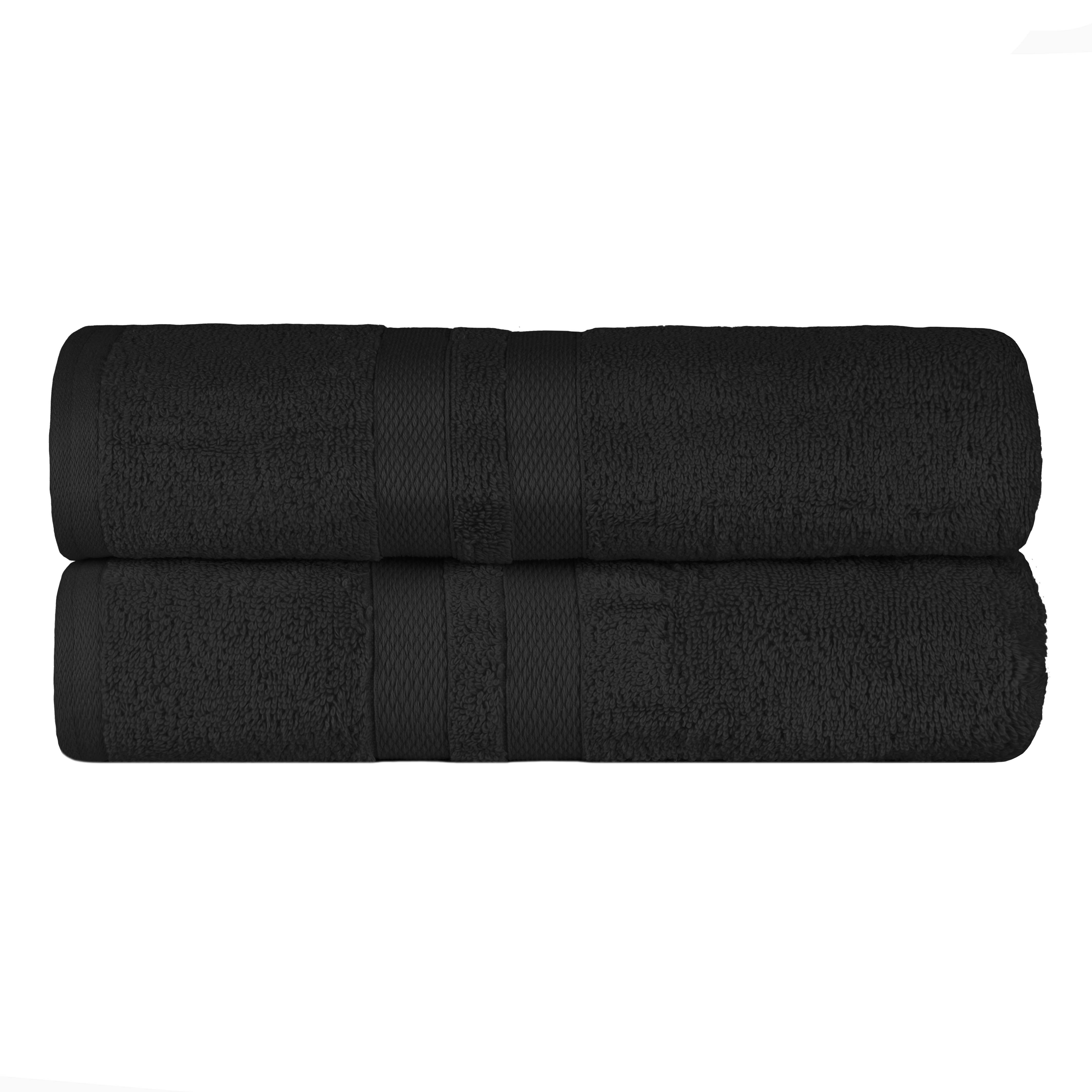 Ultra-Soft Cotton Solid Medium Weight Absorbent Bath Towel Set of 2 - Towel Set by Superior