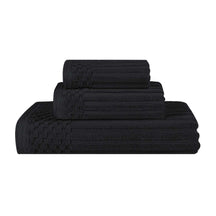 Soho Ribbed Cotton Absorbent 3 Piece Assorted Towel Set - Towel Set by Superior - Superior 