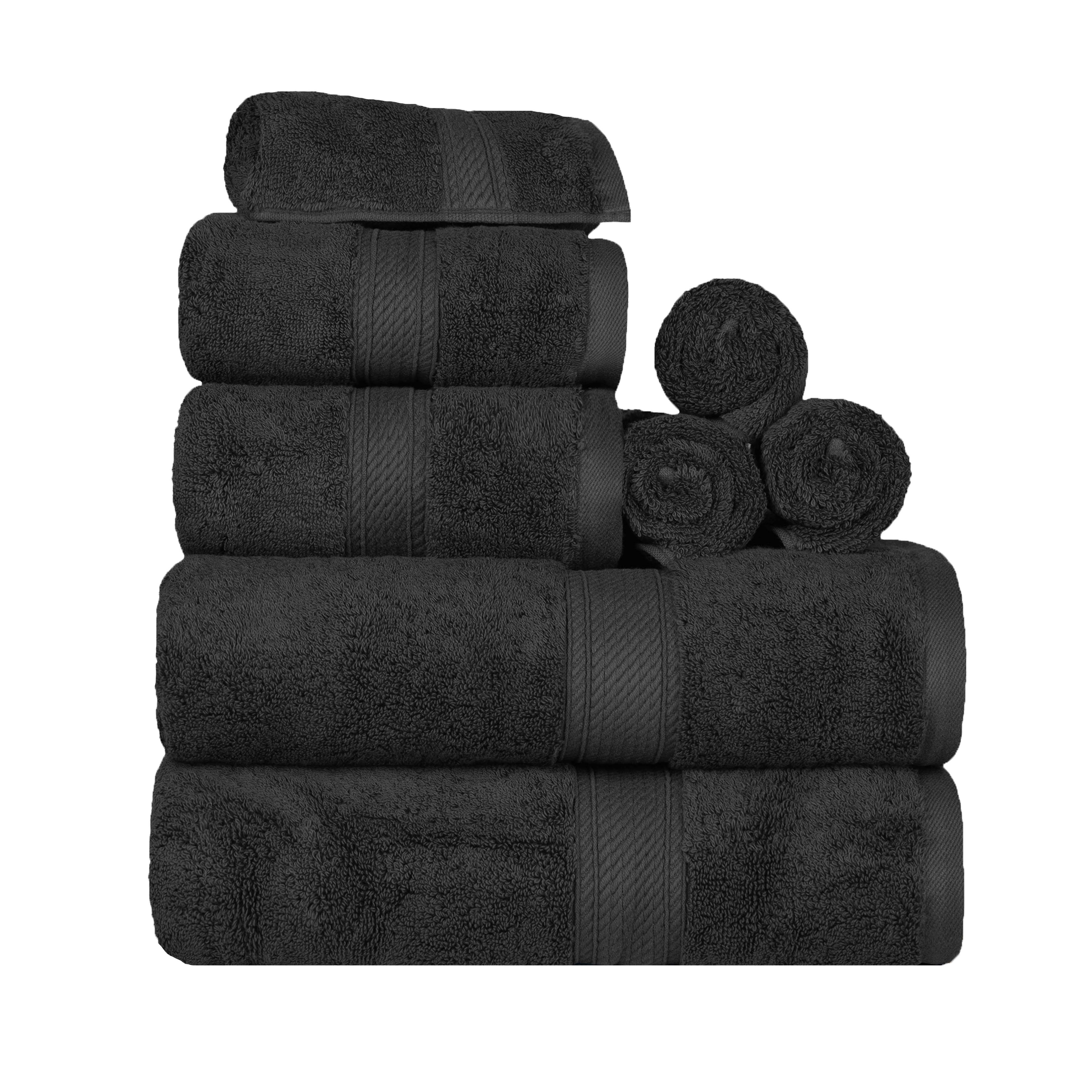 Madison Egyptian Cotton Pile Plush Heavyweight 8 Piece Towel Set - Towel Set by Superior