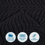 Chevron Zero Twist Solid and Jacquard Cotton 8 Piece Towel Set - Towel Set by Superior