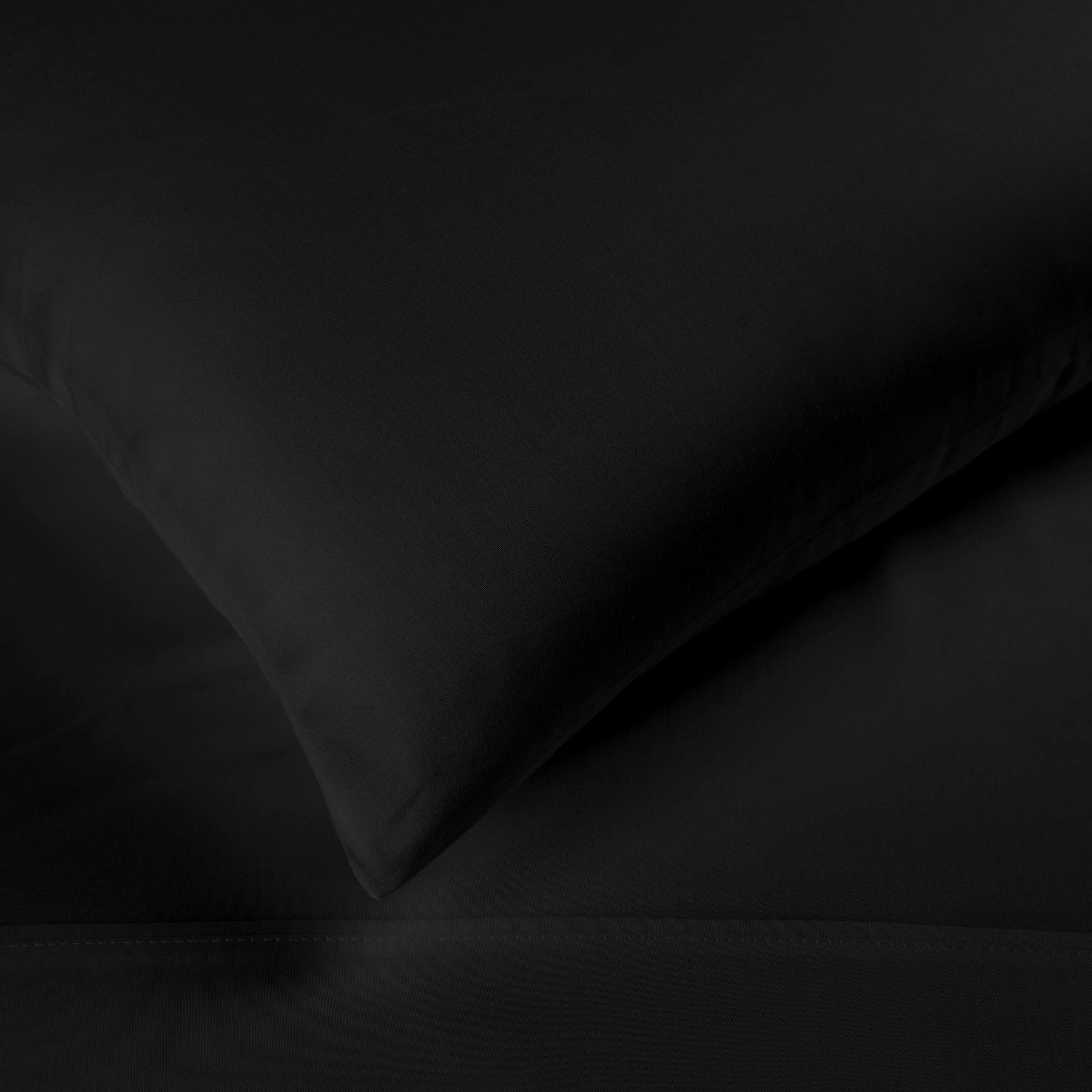 Egyptian Cotton 300 Thread Count Solid Deep Pocket Bed Sheet Set - Black