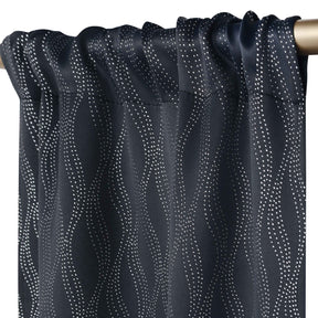 Zuri Textured Waves Room Darkening Blackout Curtains, Set of 2