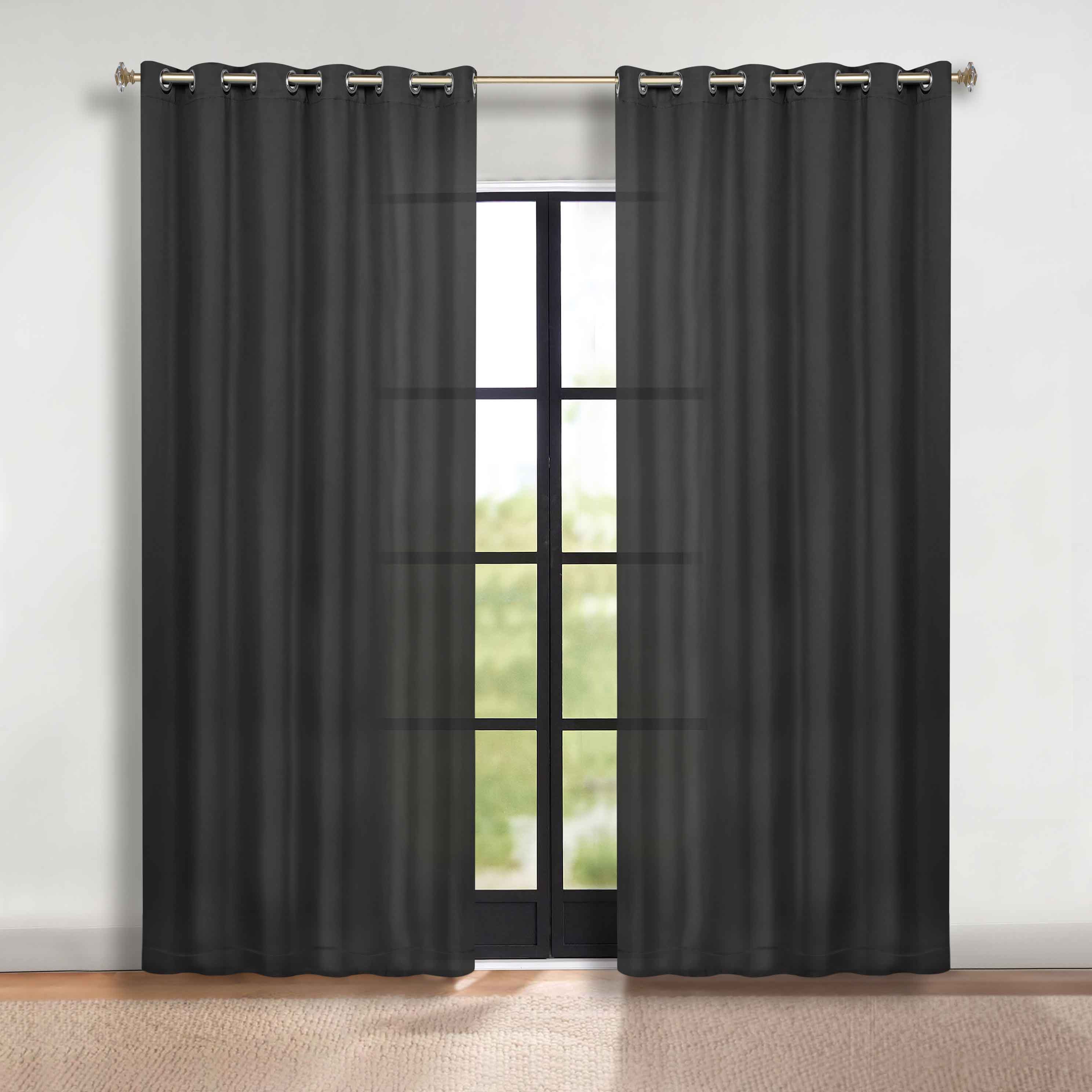 Classic Modern Solid Room Darkening Blackout Curtain Panels, Set of 2 - Blackout Curtains by Superior