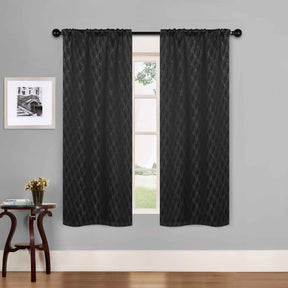 Zuri Textured Waves Room Darkening Blackout Curtains, Set of 2