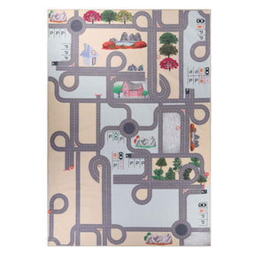 Country Road Non-Slip Kids Playroom Nursery Washable Indoor Area Rug