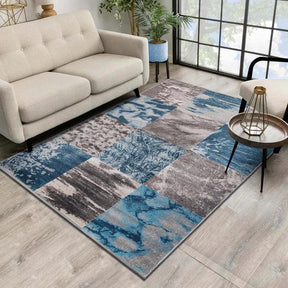 Modern Patchwork Design Indoor Area Rug or Runner Rug - Rugs by Superior - Superior 