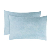 Superior Melange Flannel Cotton Two-Toned Fuzzy Pillowcases, Set of 2