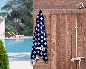 Polka Dot Cotton Oversized 2 Piece Beach Towel Set - Beach Towel by Superior - Superior 