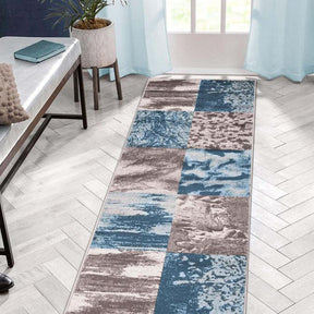 Modern Patchwork Design Indoor Area Rug or Runner Rug - Rugs by Superior - Superior 