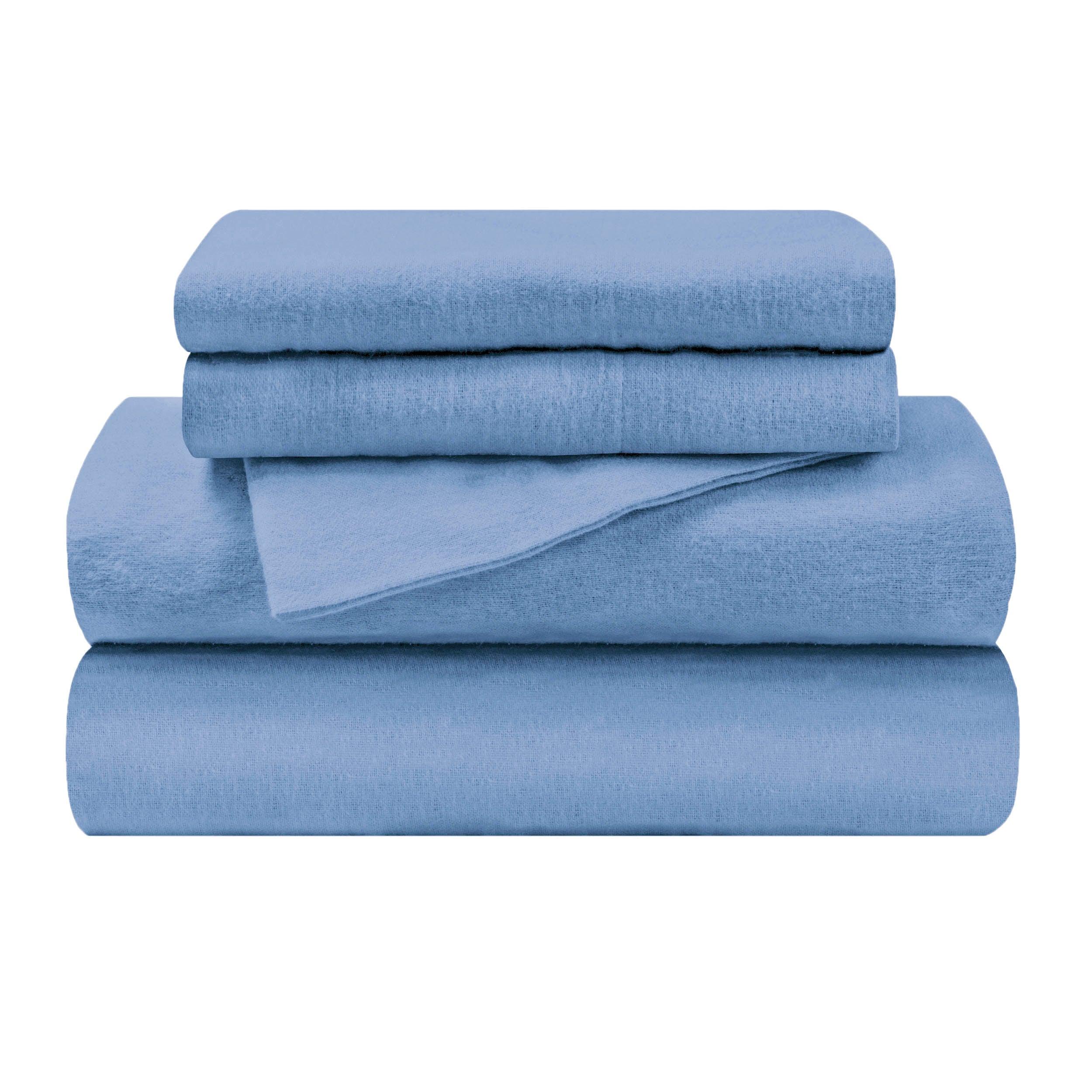 Cotton Flannel Solid Deep Pocket Bed Sheet Set - Sheet Set by Superior