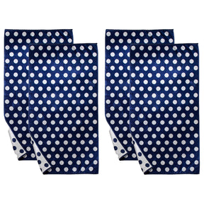 Polka Dot Cotton Oversized 4 Piece Beach Towel Set - Beach Towel by Superior - Superior 