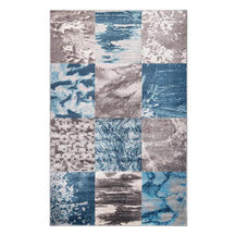 Brentwood Modern Patchwork Abstract Indoor Area Rugs or Runner Rug - Blue