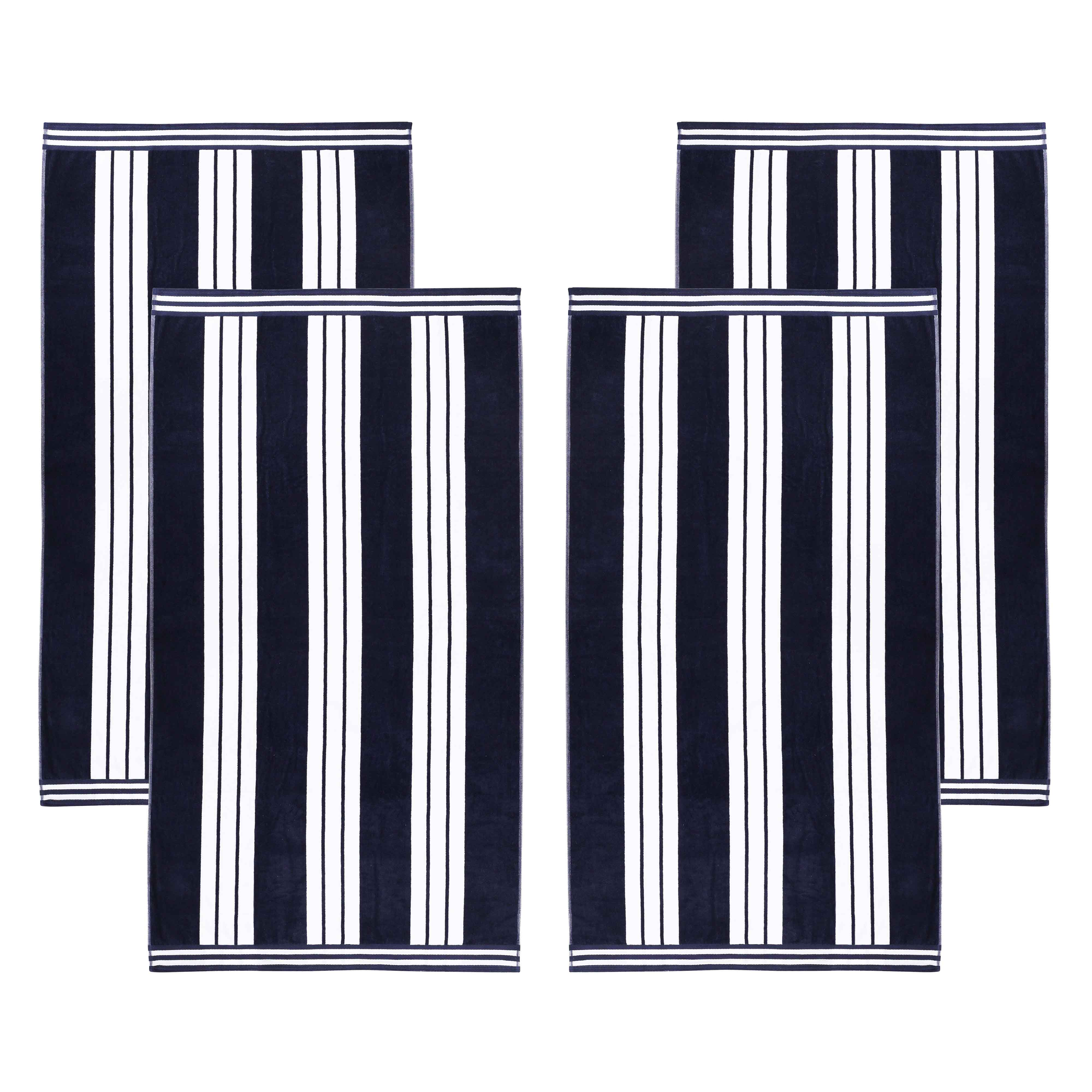 Striped Extra Large Oversized Absorbent Quick Dry Cotton Beach Towel - Beach Towel by Superior