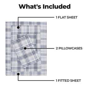 Plaid Flannel Cotton Classic Modern Farmhouse Deep Pocket Sheet Set