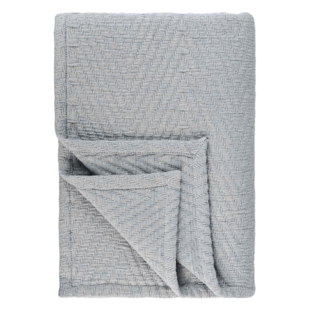 Aswan Cotton Medium Weight Textured Modern Chevron Woven Coverlet