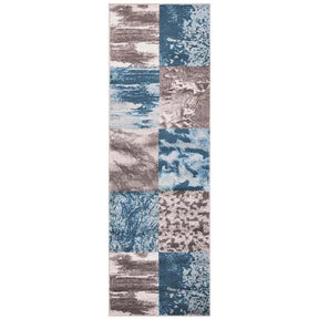 Modern Patchwork Design Indoor Area Rug or Runner Rug - Rugs by Superior - Superior 