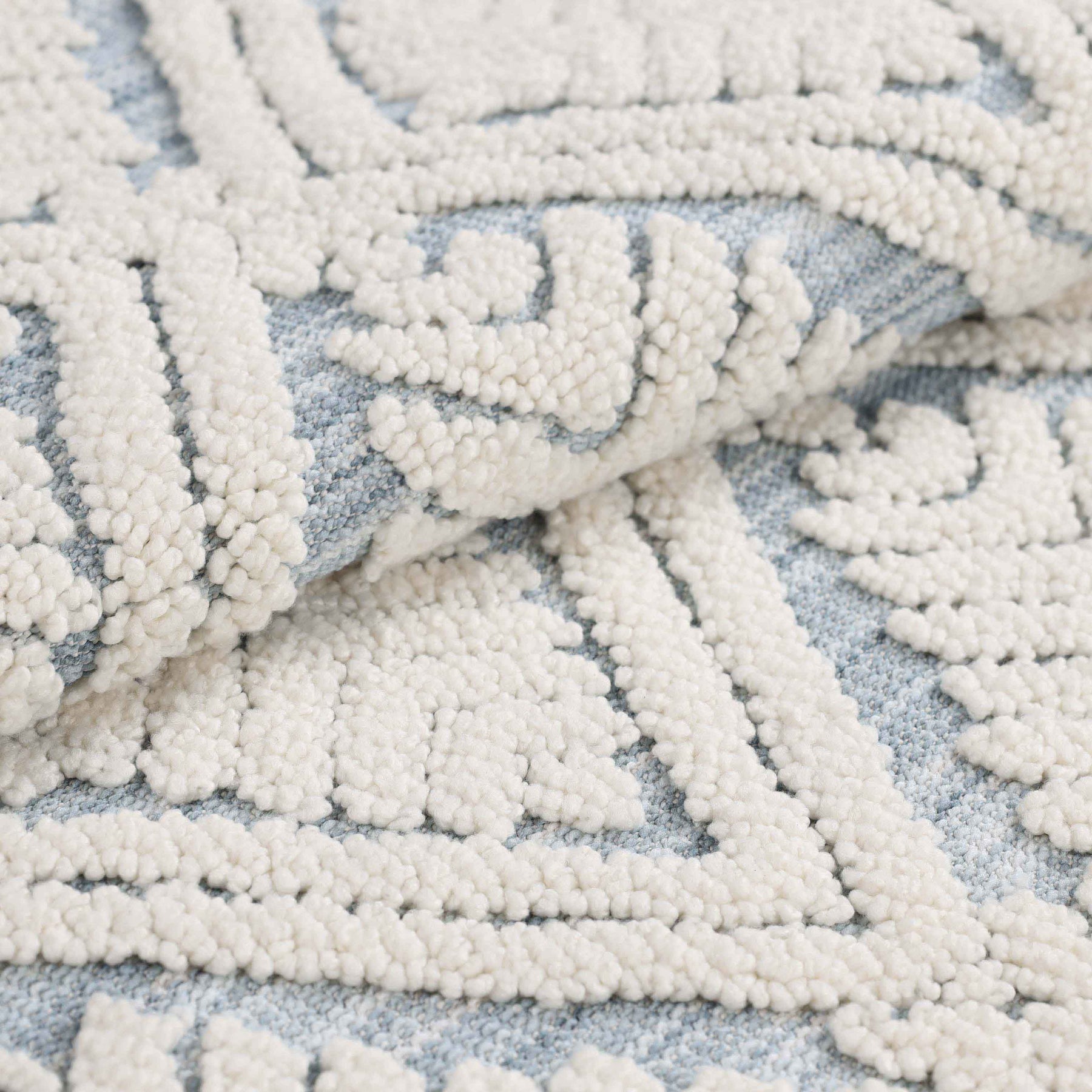 Ceton Diamond Trellis Textured Machine Washable Bath Rugs, Set of 2