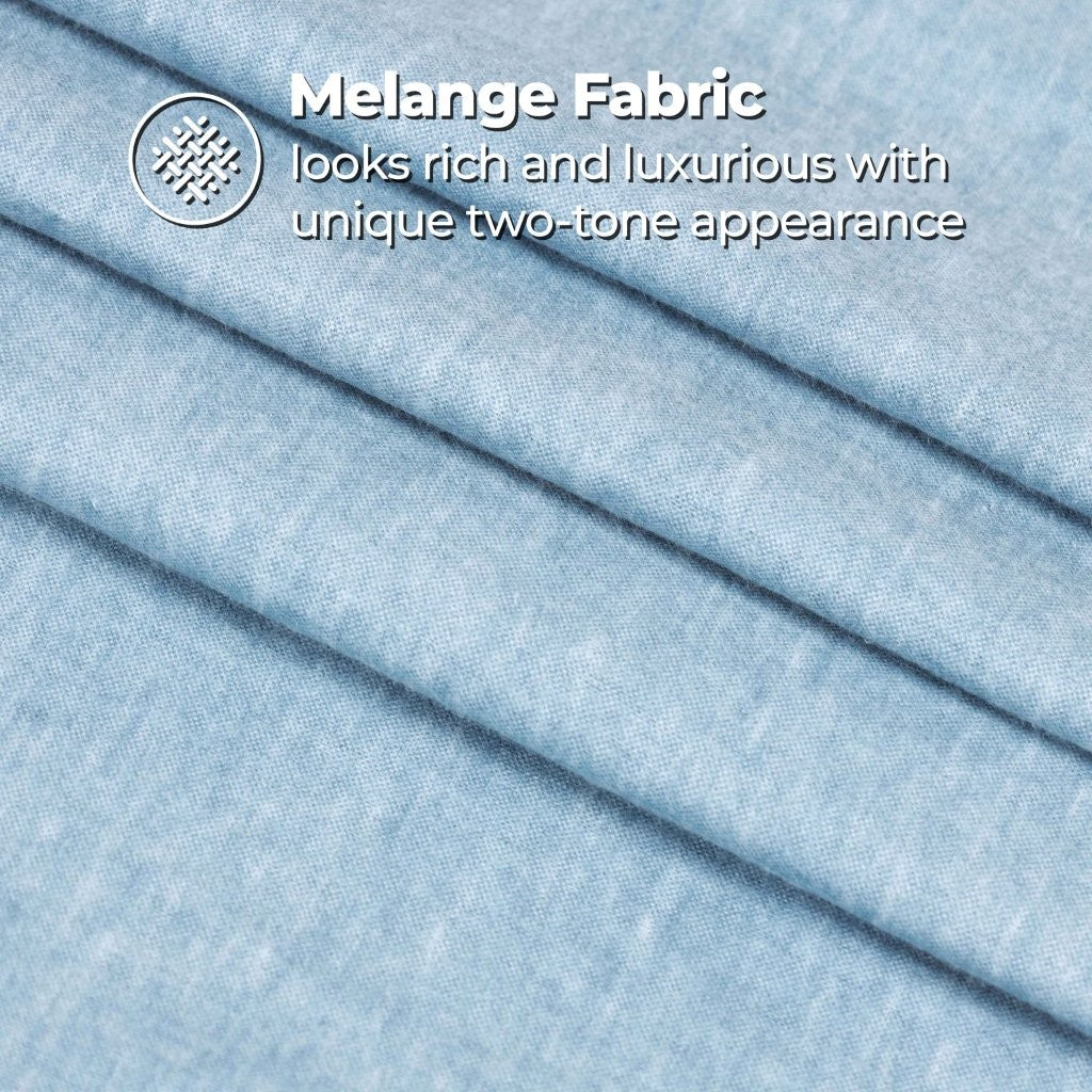 Melange Flannel Cotton Two-Toned Deep Pocket Warm Sheet Set