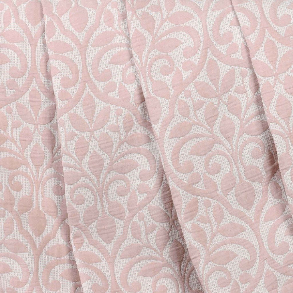 Vineyard Cotton Blend Medium Weight Matelasse Floral Scroll Coverlet